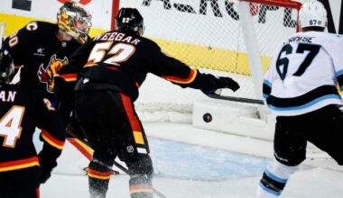 Crouse scores twice as Utah Hockey Club hands Calgary Flames a 5-3 loss