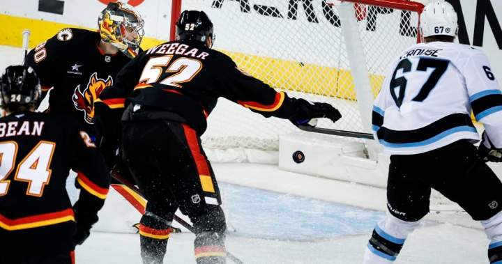 Crouse scores twice as Utah Hockey Club hands Calgary Flames a 5-3 loss