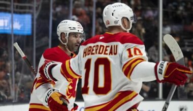 Huberdeau scores in OT to give Flames 3-2 win over Ducks