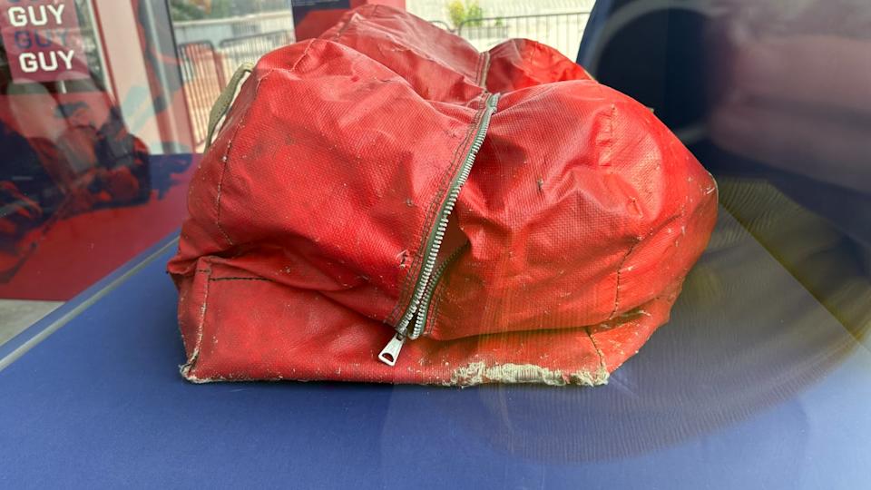 Guy Lafleur's old hockey bag from when he played two seasons with the Quebec Remparts as a teenager. In '70-71, he scored 130 regular season goals and helped his team win the Memorial Cup. 