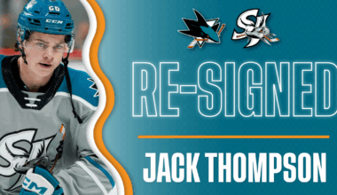 San Jose Barracuda | SAN JOSE SHARKS RE-SIGN DEFENSEMAN JACK THOMPSON…