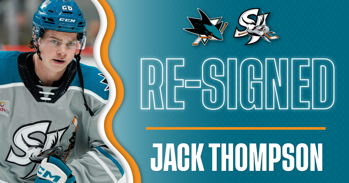 San Jose Barracuda | SAN JOSE SHARKS RE-SIGN DEFENSEMAN JACK THOMPSON…
