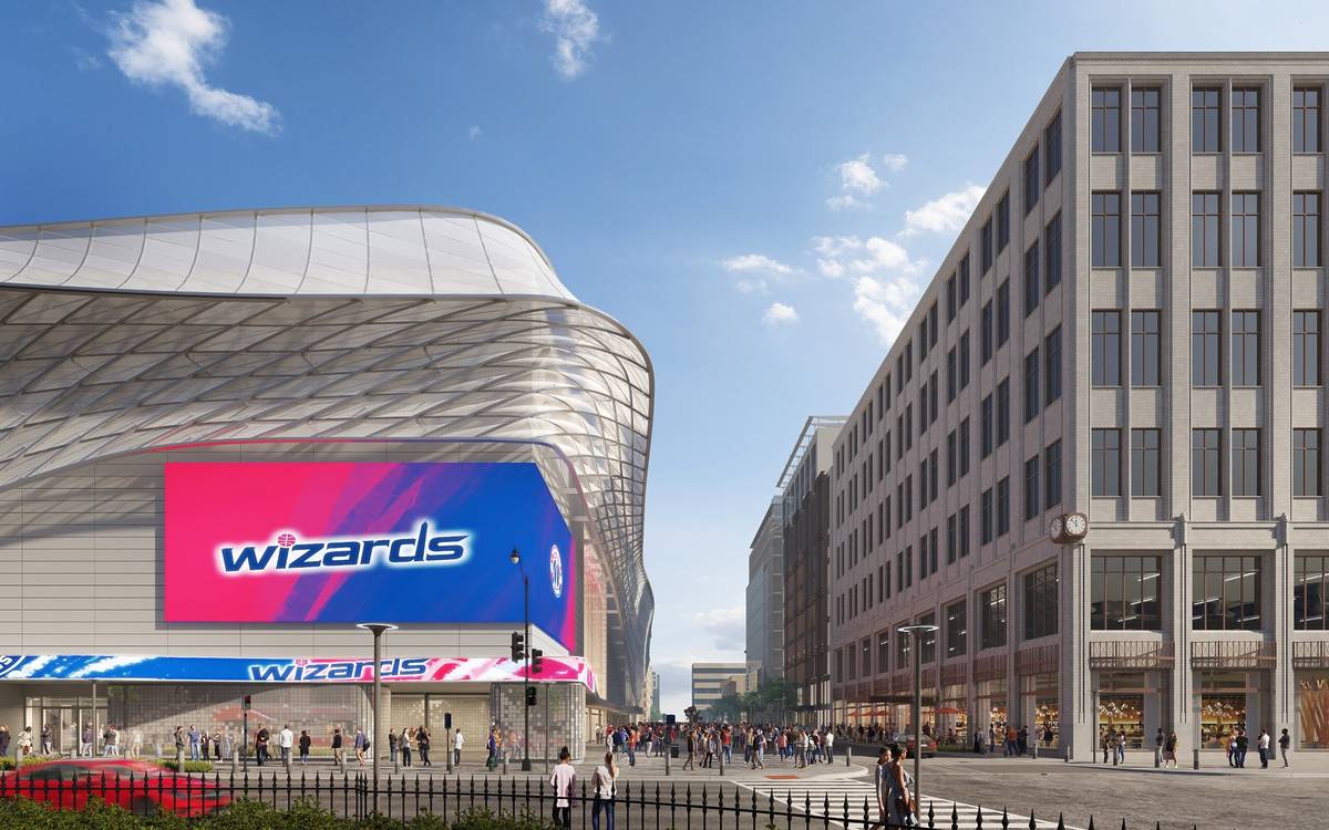 new exterior design rendering for Capital One Arena