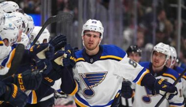 Blues edge Penguins 5-4 in OT, running win streak to franchise-tying 11 games