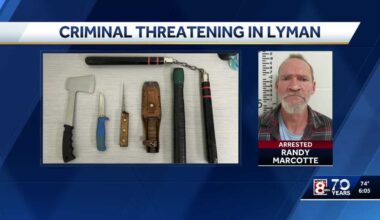 Alfred man arrested for criminal threatening with a hockey stick