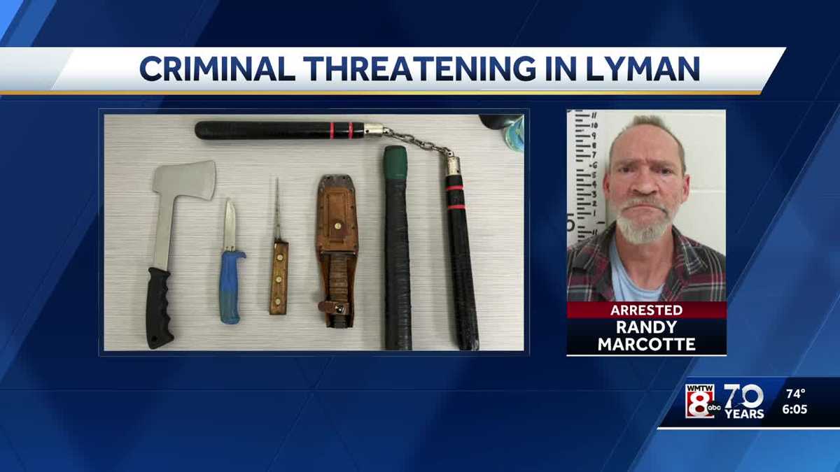 Alfred man arrested for criminal threatening with a hockey stick