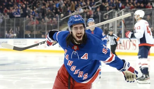 New York Rangers forward Mika Zibanejad New York Rangers forward Mika Zibanejad
