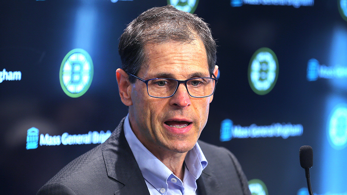 Boston Bruins General Manager Don Sweeney announces a massive four player transaction