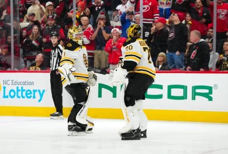 Jeremy Swayman and Joonas Korpisalo