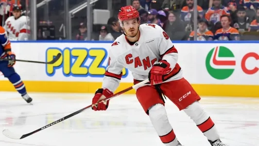Jack Roslovic with the Carolina Hurricanes.