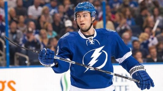 Tyler Johnson with the Tampa Bay Lightning.