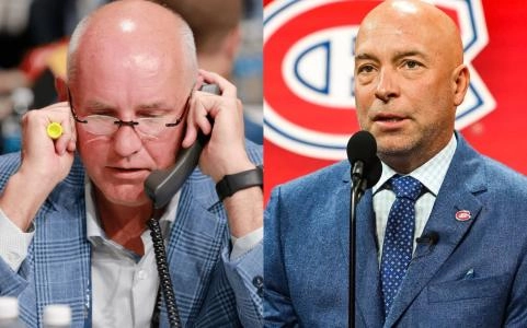 Photo of Kent Hughes and Doug Armstrong Photo of Kent Hughes and Doug Armstrong