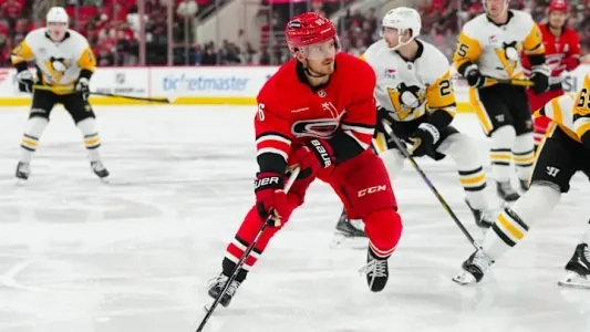 Jack Roslovic with the Carolina Hurricanes. Jack Roslovic with the Carolina Hurricanes.