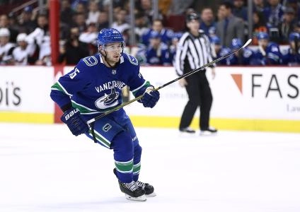 Ryan Spooner during his brief stint with the Vancouver Canucks.