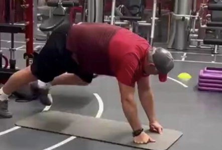 Alex Ovechkin in training