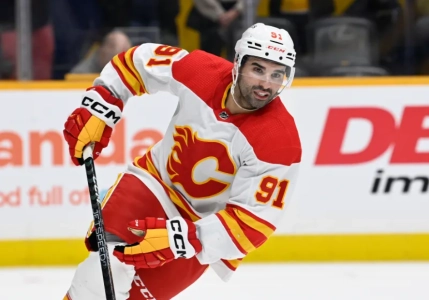 Calgary Flames' Nazem Kadri skates during a hockey game