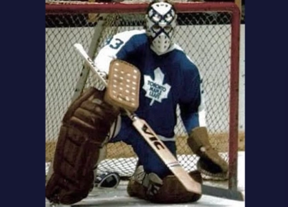 Goaltender Wayne Thomas during a game with the Toronto Maple Leafs