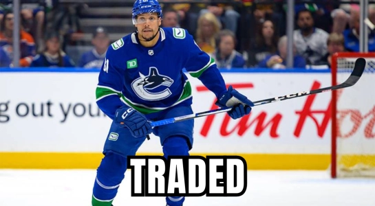 Vancouver Canucks forward has been traded to the Toronto Maple Leafs
