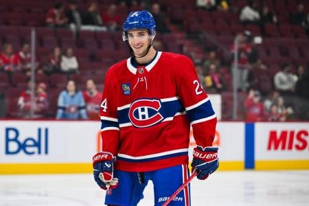 Oct 1, 2024; Montreal, Quebec, CAN; Montreal Canadiens defenseman Logan Mailloux (24) smiles during warm-up before the preseason game against the Ottawa Senators at Bell Centre. Mandatory Credit: David Kirouac-Imagn Images Oct 1, 2024; Montreal, Quebec, CAN; Montreal Canadiens defenseman Logan Mailloux (24) smiles during warm-up before the preseason game against the Ottawa Senators at Bell Centre. Mandatory Credit: David Kirouac-Imagn Images