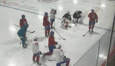 Unexpected Sharks Forward Spotted on the Ice in Brossard With Montreal Canadiens Players