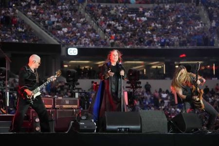Ozzy Osbourne during a performance at So-Fi Stadium