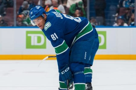 Mar 16, 2025; Vancouver, British Columbia, CAN; Vancouver Canucks forward Dakota Joshua (81) during a stop in play against Utah Hockey Club in the second period at Rogers Arena. Mandatory Credit: Bob Frid-Imagn Images Mar 16, 2025; Vancouver, British Columbia, CAN; Vancouver Canucks forward Dakota Joshua (81) during a stop in play against Utah Hockey Club in the second period at Rogers Arena. Mandatory Credit: Bob Frid-Imagn Images