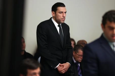Milan Lucic in court following his arrest in 2023