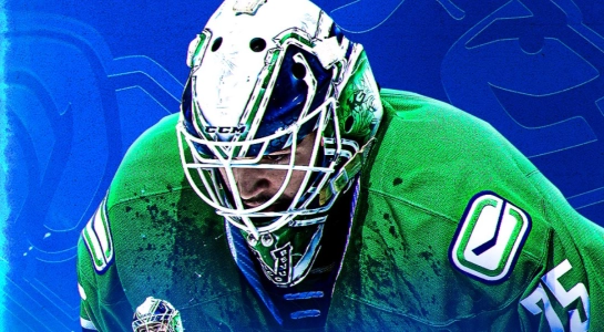 Abbotsford Canucks goalie Jonathan Lemieux