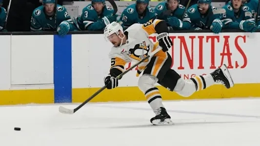 Erik Karlsson of the Pittsburgh Penguins. Erik Karlsson of the Pittsburgh Penguins.