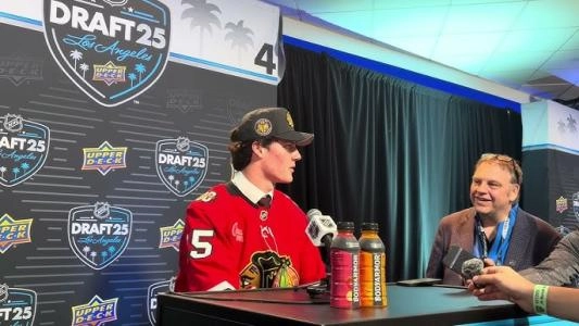 Chicago Blackhawks first-round pick Mason West.