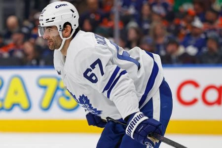 Feb 1, 2025; Edmonton, Alberta, CAN; Toronto Maple Leafs forward Max Pacioretty (67) waits for the play to begin against the Edmonton Oilers at Rogers Place. Mandatory Credit: Perry Nelson-Imagn Images Feb 1, 2025; Edmonton, Alberta, CAN; Toronto Maple Leafs forward Max Pacioretty (67) waits for the play to begin against the Edmonton Oilers at Rogers Place. Mandatory Credit: Perry Nelson-Imagn Images