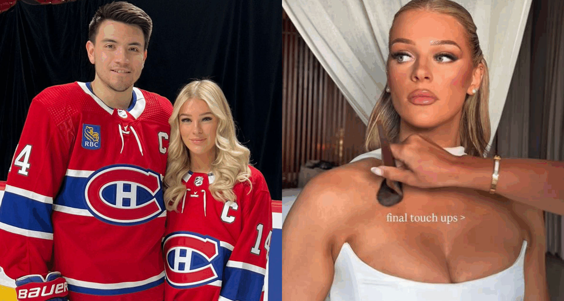 Fans Viciously Take Aim at Nick Suzuki's New Wife Caitlin's Looks on Social Media