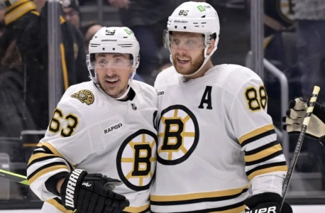 Bruins' Brad Marchand and David Pastrnak