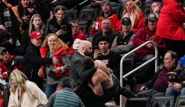 Shirtless fan steals show at Red Wings game vs. Flyers