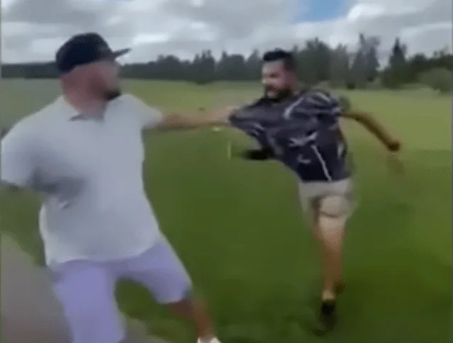 Former NHL pugilist Nick Tarnasky allegedly got into it with another golfer in a wild on-course brawl.