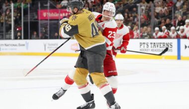 Red Wings' playoff dreams flickering away after 6-3 loss in Vegas