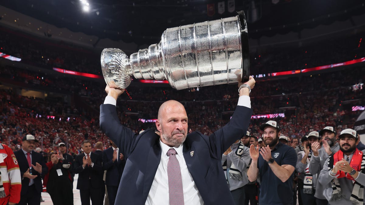 Trophy visit dolphins with Panthers Bill Zito