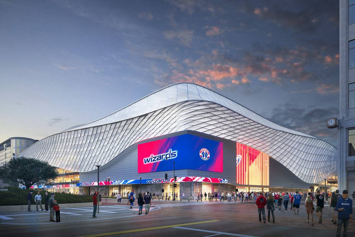 new exterior design rendering for Capital One Arena