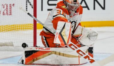 Red Wings acquire goalie John Gibson from the Ducks in a trade at the NHL draft