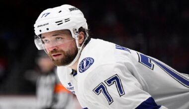 Tampa Bay Lightning defenseman Victor Hedman (77) looks on during a game last season. Hedman is slated to play for Team Sweden during next year's Winter Olympic Games. (AP Photo/Nick Wass)