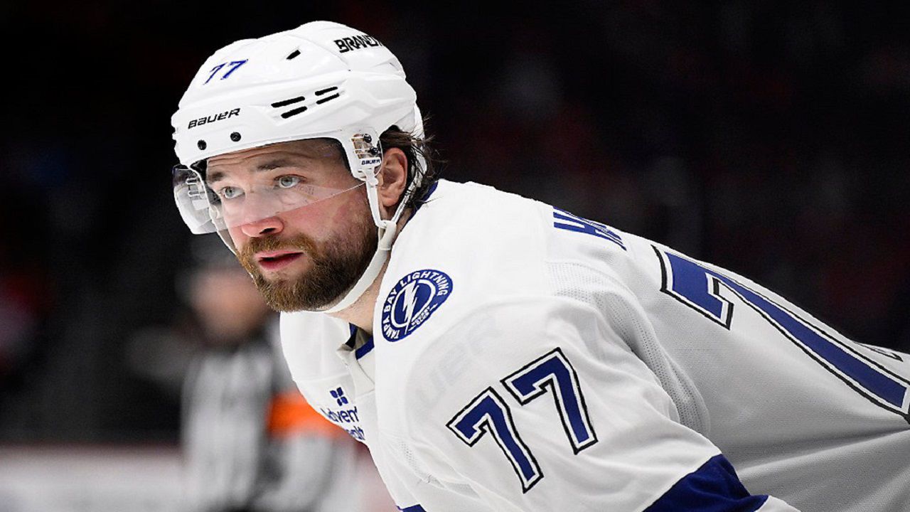 Tampa Bay Lightning defenseman Victor Hedman (77) looks on during a game last season. Hedman is slated to play for Team Sweden during next year's Winter Olympic Games. (AP Photo/Nick Wass)