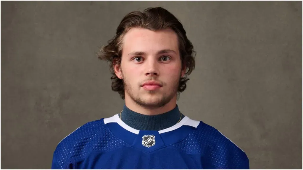 Isaac Howard, #31 pick by the Tampa Bay Lightning, poses for a portrait during the 2022 Upper Deck NHL Draft at Bell Centre on July 07, 2022 in Montreal, Quebec, Canada.