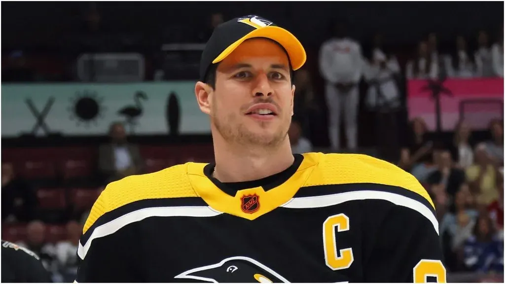 Sidney Crosby #87 of the Pittsburgh Penguins skate during the Great Clips NHL Breakaway Challenge event during the 2023 NHL All-Star Skills Competition at FLA Live Arena on February 03, 2023 in Sunrise, Florida.