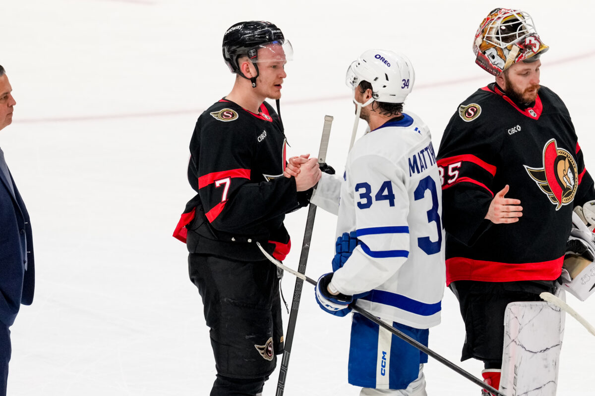 Brady Tkachuk Ottawa Senators Auston Matthews Toronto Maple Leafs