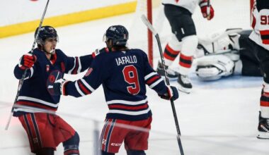Hellebuyck gets the shutout, Iafallo scores twice as Winnipeg Jets dump Devils 4-0 - Winnipeg