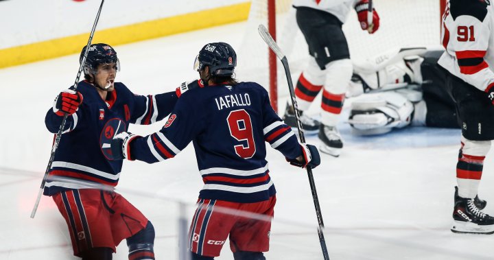 Hellebuyck gets the shutout, Iafallo scores twice as Winnipeg Jets dump Devils 4-0 - Winnipeg