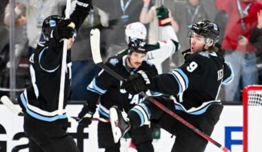 Clayton Keller Leads Utah To Victory Over Jets Despite Eye Injury