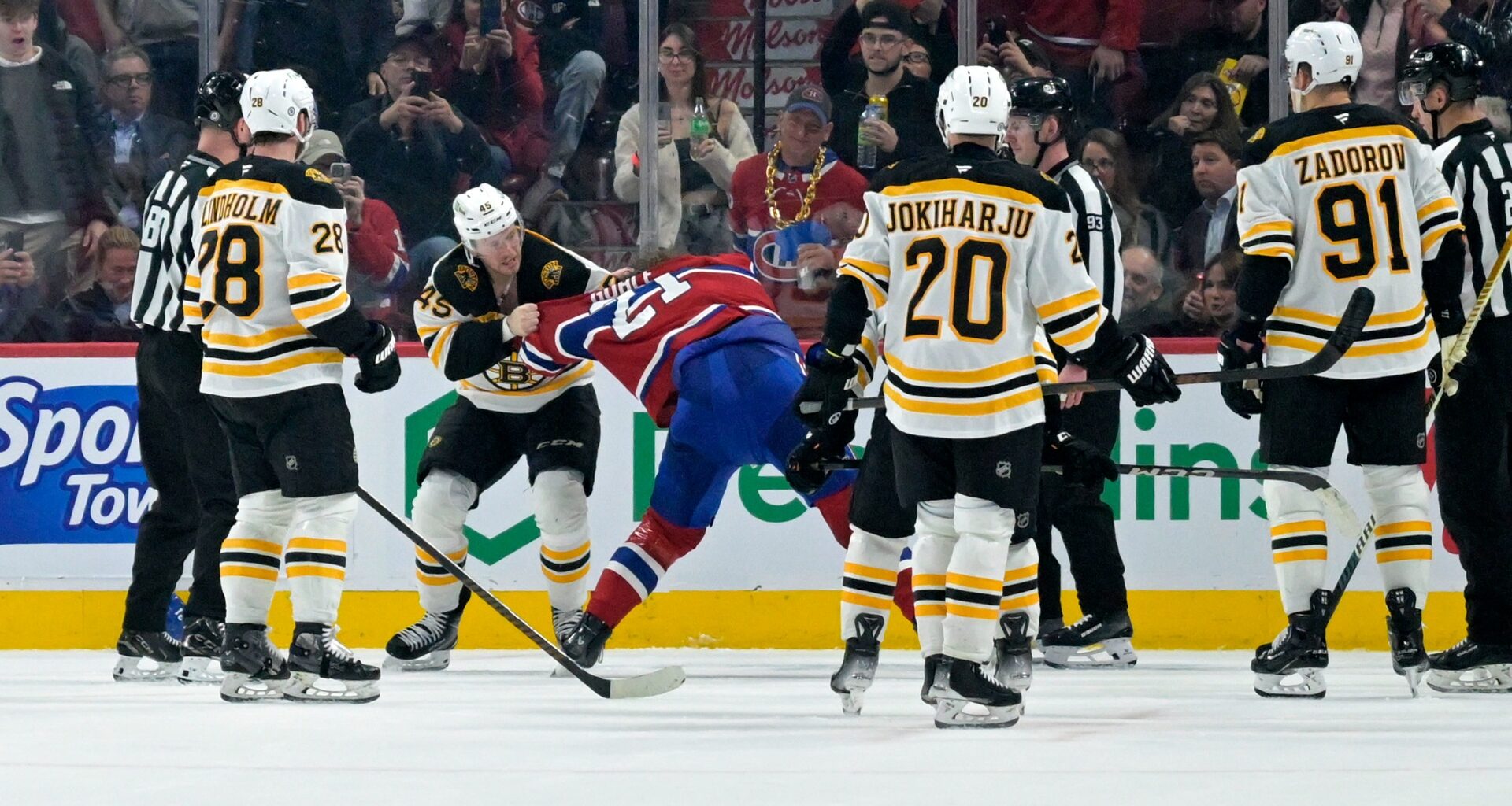 Bruins Forward Drops Gloves In Defense Of Linemate In Loss To Canadiens