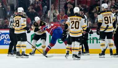 Bruins Forward Drops Gloves In Defense Of Linemate In Loss To Canadiens