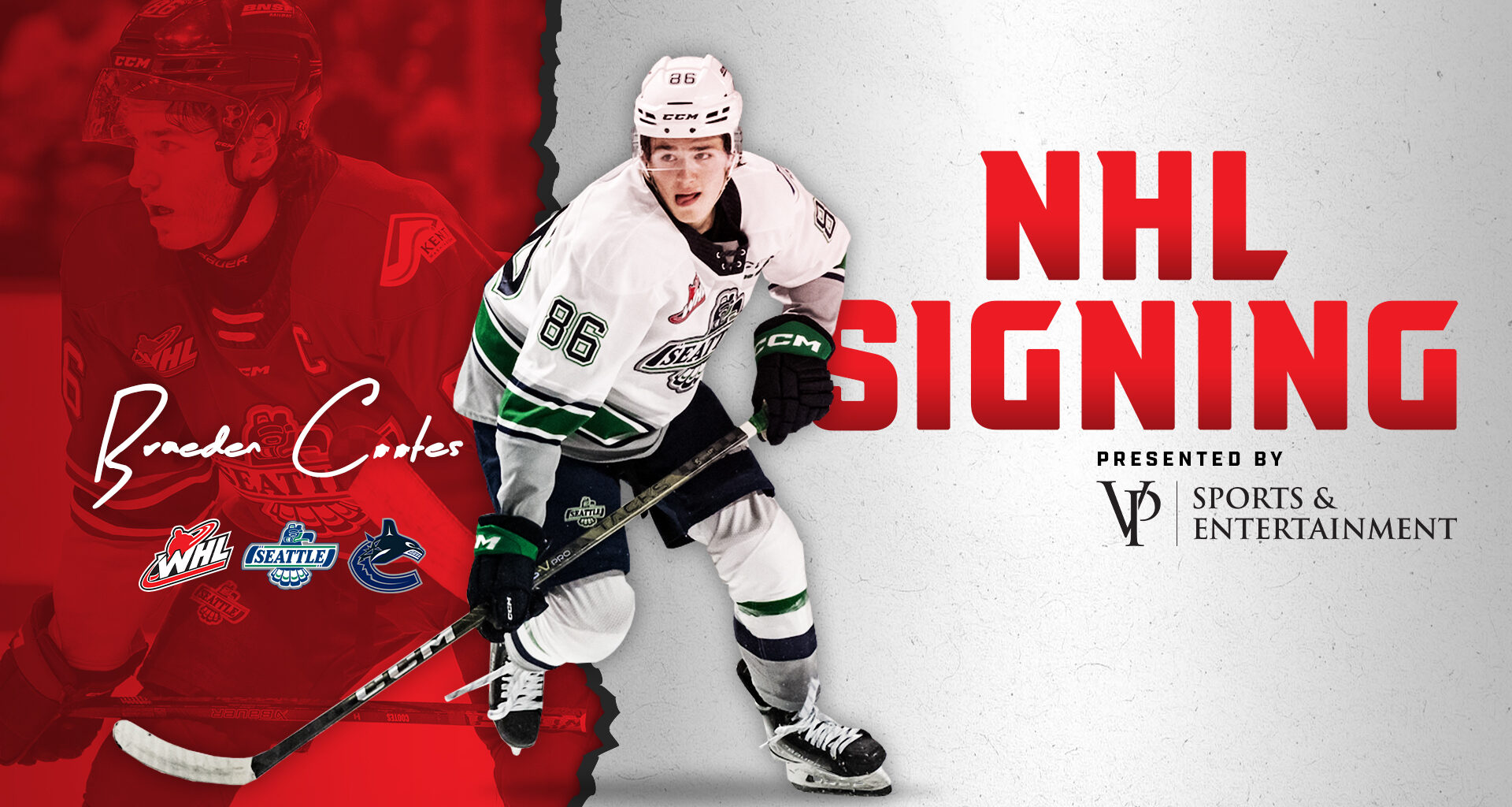 VP Sports & Entertainment presents: Thunderbirds Captain Cootes inks entry-level contract with Vancouver Canucks